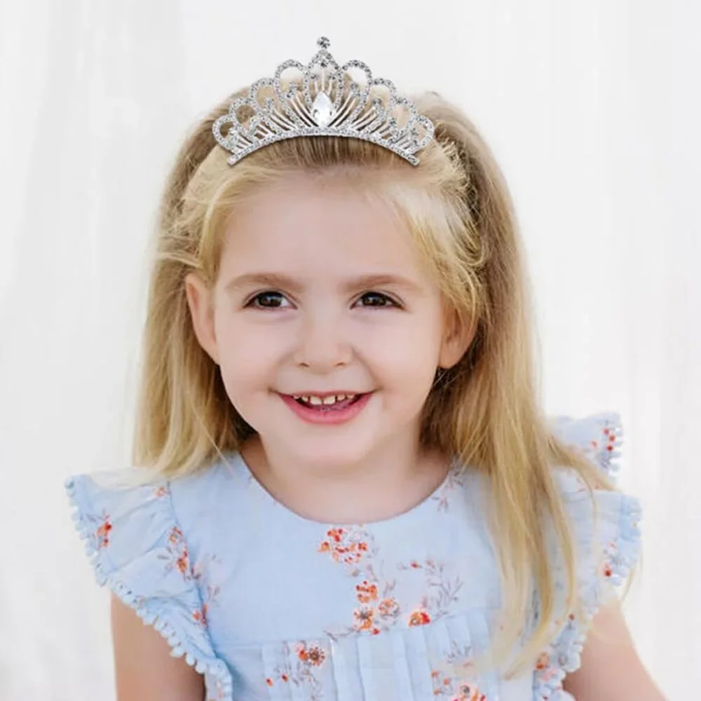 8 Pack Decorative Silver Metal Princess Birthday Party Prom Wedding Pearl Rhines